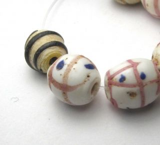 7 Rare Old Medicine Man/striped Venetian Antique Beads African Trade
