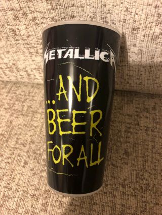 Metallica And Beer For All One Pint Cup Uk Tour 2019 Rare Collactable
