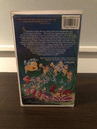The Little Mermaid VHS - Disney Black Diamond Classic Clamshell RARE DEMO TAPE 3