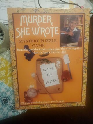 Collectible Murder She Wrote Mystery Puzzle Game Recipe For Murder Rare Complete