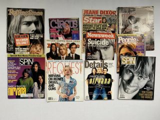 Nirvana / Kurt Cobain Rare 90s Vintage Magazines Rolling Stone Spin Etc Look