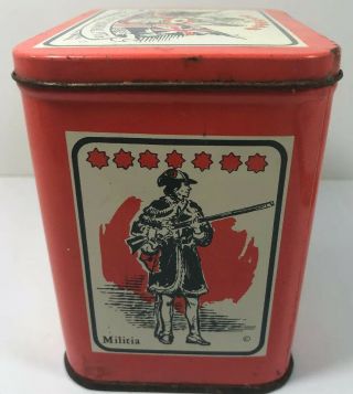 Rare Vintage 1776 Old Dominion Tobacco Tin With Attached Lid 2