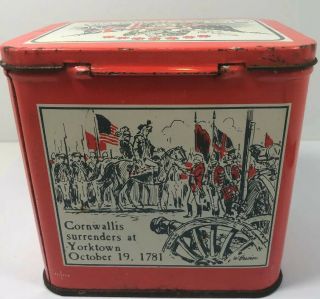 Rare Vintage 1776 Old Dominion Tobacco Tin With Attached Lid 3