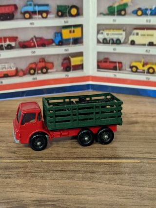 Matchbox Lesney Rare Red 4d Dodge Stake Truck W/ Custom 3d Printed Livestock