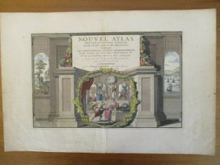 Antique 1729 Title Page,  Nouvel Atlas,  Pieter Van Der Aa