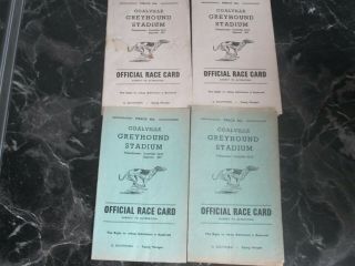 4 X Coalville Greyhound Stadium Racecards 1965 - 1967 (rare)