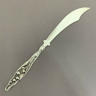 Rare Unusual Lily Of The Valley Whiting Sterling Silver Letter Opener