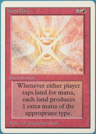 Mana Flare Unlimited Heavily Pld Red Rare Magic Mtg Card (id 140498) Abugames