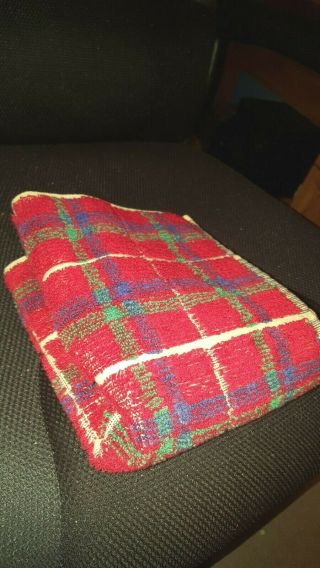 Vintage Ralph Lauren Polo Plaid Red Green Reversible Hand Towels X 2