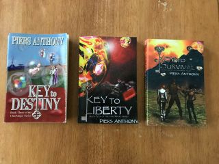 Key To Destiny,  Key To Liberty,  And Key To Survival By Piers Anthony - Rare