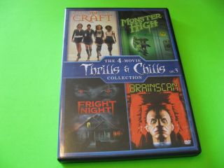 The Craft/monster High/fright Night/brainscan (dvd 4 - Disc Set,  2013) Rare Oop