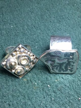 2 X Antique / Vintage Silver Rings.