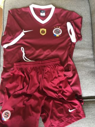 Rare Nike Sparta Praha Prague 120 Years Home Shirt & Shorts M Czech Football