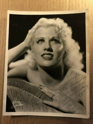 Scarlett Kelly Rare Early Signed 8/10 Pin - Up Burlesque Photo 1940s