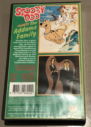 Scooby - Doo Meets The Addams Family (“Wednesday Is Missing”) Very Rare VHS Video 2