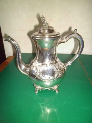 Cutts Bros Sheffield Antique/ Vintage Electro Plated Engraved Tea Or Coffee Pot