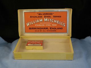 Antique Shop Dip Pen Nib Box Plume Pluma Feder William Mitchells No 9 0221 Fine