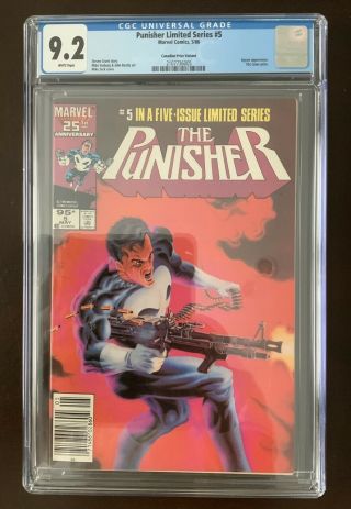 Ultra Rare - Punisher Limited Mini Series 5 (1986) Cgc 9.  2 Nm - Canadian Variant