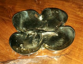 Vintage Virginia Metalcrafters Brass Duck Ashtray Heavy Tray 4.  2 Inches Rare