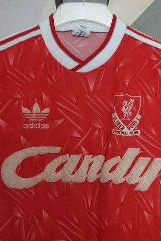 Mens Liverpool 1989 - 91 Home Shirt Adidas Size 32 - 34 " Small Medium Rare Vintage