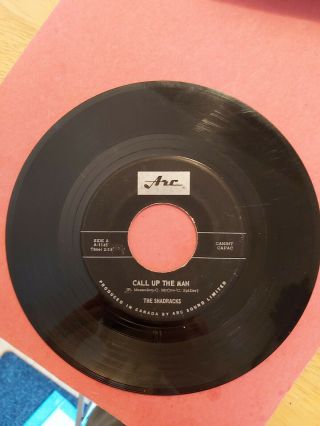 The Shadracks - Call Up The Man 1966 7 " Vinyl 45 Rpm Rare