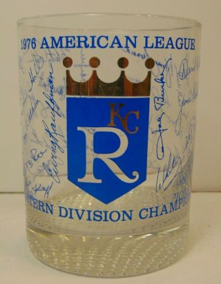 Vintage 1976 Kansas City Royals Major League Baseball Team Glass George Brett Kc