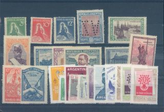 Argentina Rare Mh Stamps 1912 - 1960 (cv Eur275 $320)