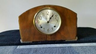 Antique Vintage Sessions Mantle Clock For Repair Includes Pendulum And Key