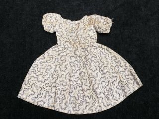 Vintage Antique Doll Dress Cotton Blue Shirting Fabric Hand Sewn C1880 Estate