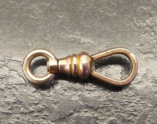 Antique Rolled Gold Filled Albert Pocket Watch Chain Swivel Dog Clip By Xxxx.
