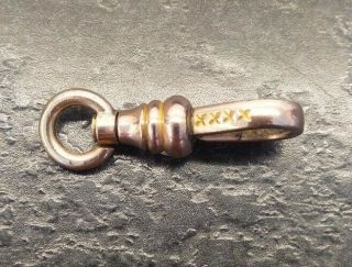 Antique Rolled Gold Filled Albert Pocket Watch Chain Swivel Dog Clip By XXXX. 2