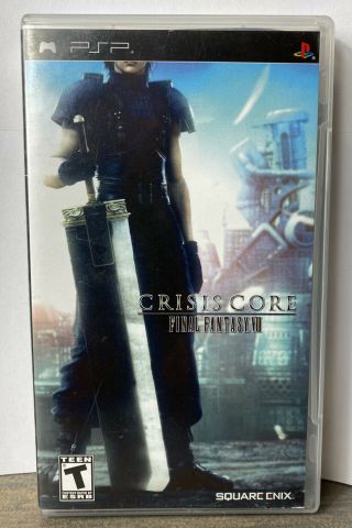 Crisis Core: Final Fantasy Vii (sony Psp,  2008) Complete Black Label Rare Vg Con