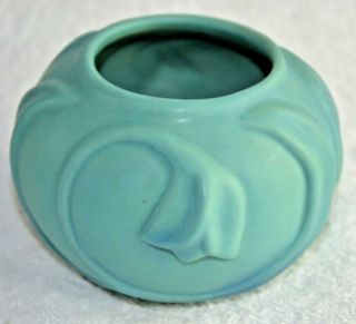 Rare Vintage Van Briggle Colorado Springs Small Turquiose Flower Pottery Vase