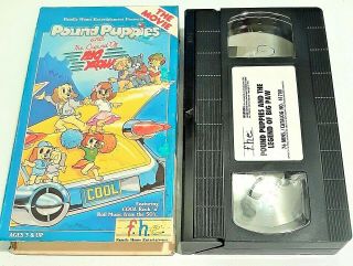 Pound Puppies And The Legend Of Big Paw (vhs,  1989) Rare Kids Animation Film