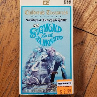Sigmund And The Sea Monsters Volume 2 Vhs 1985 Rare