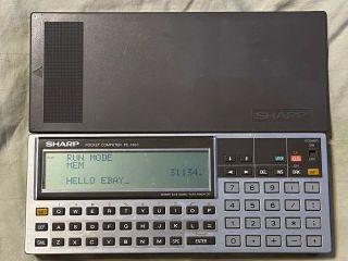 Rare For Us,  Vintage Sharp Pc - 1360 Pocket Computer With 32k Ram Module –