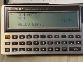 Rare for US,  Vintage SHARP PC - 1360 pocket computer with 32K ram module – 2
