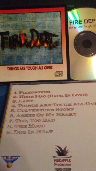Fire Dept Cd - Things Are Tough - 1990 - Rare U.  S.  Hair Metal / Melodic H Rock