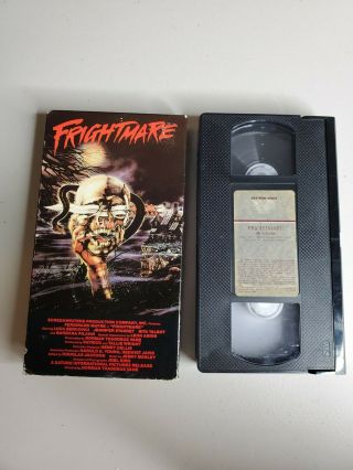 Frightmare 1982 Horror Slasher Sleaze Vhs Vhtf Rare
