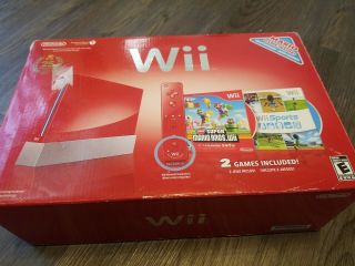 Rare Red Nintendo Wii 25th Anniversary Limited Edition Motion Plus
