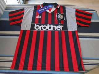 Rare Manchester City Brother Umbro Away Shirt 90 1994 - 95 - 96 Rosler L Bnwt Vtg