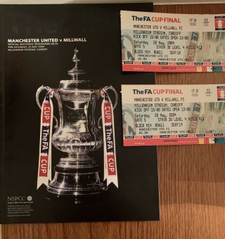 Man Utd V Millwall 2004 Fa Cup Final Programme And X2 Tickets Rare