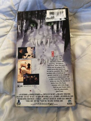 JACK FROST VHS LENTICULAR COVER ART SNOWMAN SLASHER HORROR GORE SLEAZE CULT rare 2