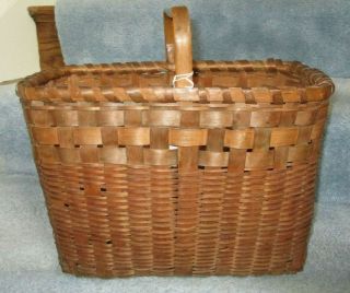 Antique Primitive Hand Woven Basket
