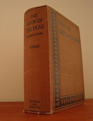 1951 Book Of The Dead By E.  A.  Wallis Budge / Hardcover Occult Rare Magick