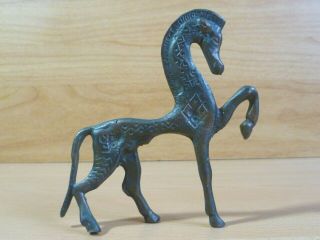 Vintage Bronze Etruscan Greek Horse Figure Sculpture 5 " Tall