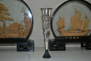 antique Chinese Silver epergne dragon vase 2