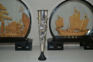 antique Chinese Silver epergne dragon vase 3