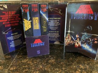 Star Wars Trilogy Box Set 1988 Vhs Cbs Fox Complete Theatrical Rare - S&h