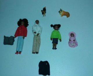 Vintage Rare African American Family dolls figures Set complete 2